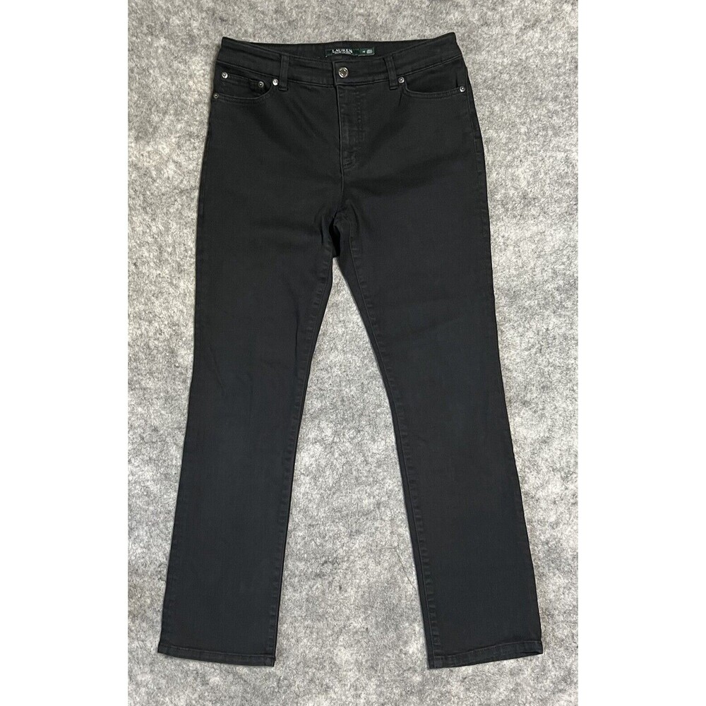 Lauren Ralph Lauren Black Straight Jeans Womens 10